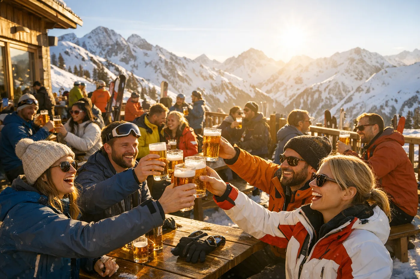 Après-ski dans les Alpes