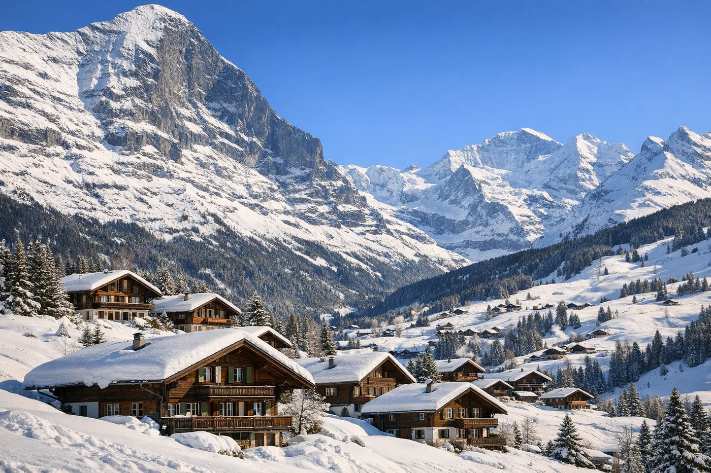 Grindelwald au pied de l'Eiger