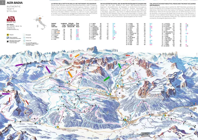 Plan des pistes Alta Badia