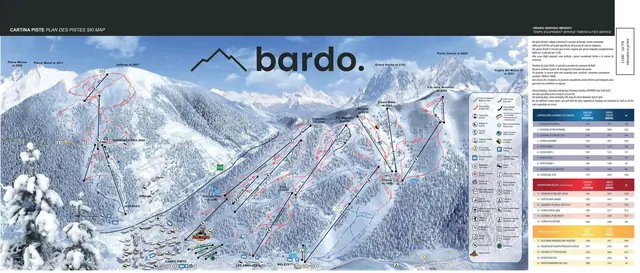 Plan des pistes Bardonecchia