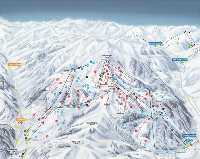 Plan des pistes Dorfgastein