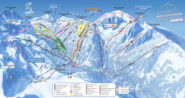Plan des pistes Isola 2000