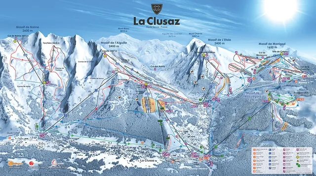 Plan des pistes La Clusaz