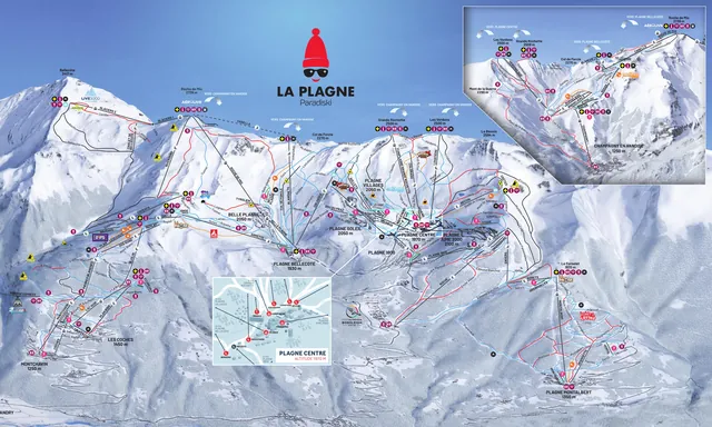 Plan des pistes La Plagne