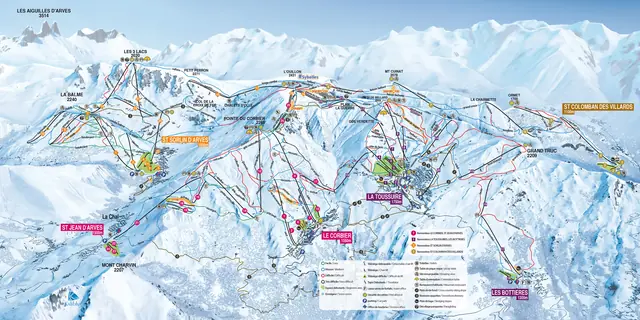 Plan des pistes La Toussuire