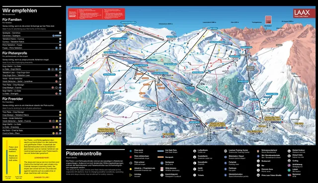 Plan des pistes LAAX