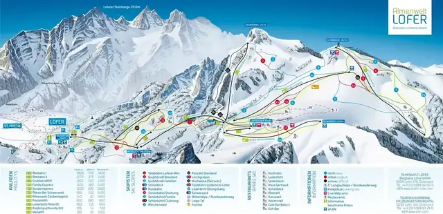 Plan des pistes Lofer