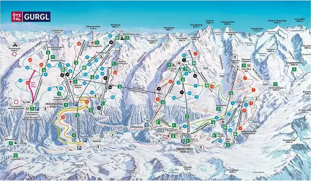 Plan des pistes Obergurgl
