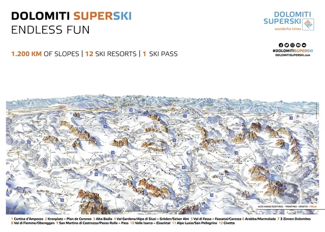Plan des pistes Ortisei