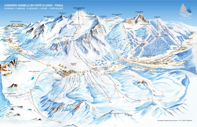 Plan des pistes Passo Tonale
