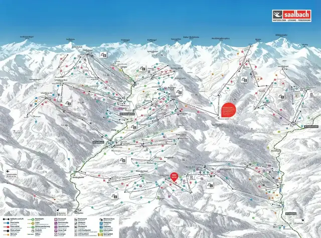 Plan des pistes Saalbach