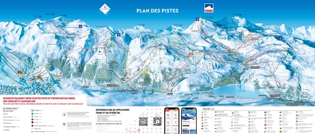 Plan des pistes Val d'Isère