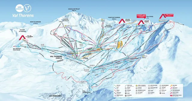 Plan des pistes Val Thorens