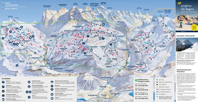 Plan des pistes Wengen