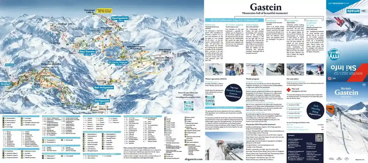 Plan des pistes de Bad Gastein