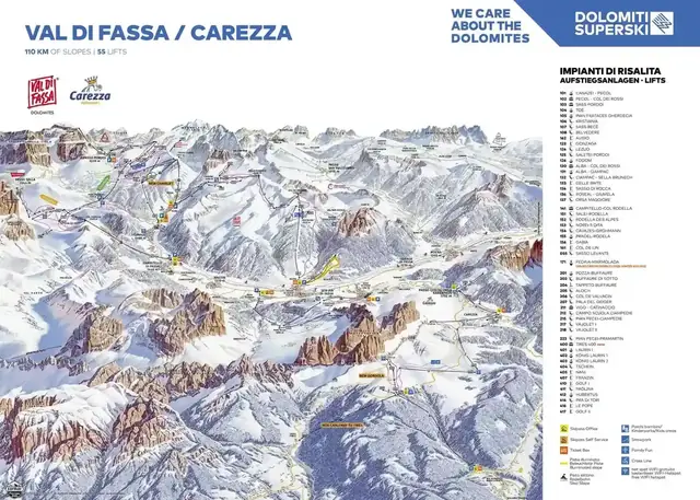 Plan des pistes Canazei