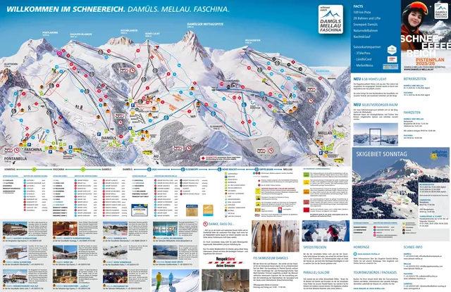 Plan des pistes Damüls