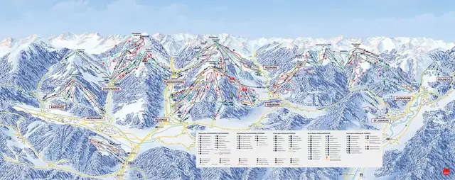 Plan des pistes Flachau