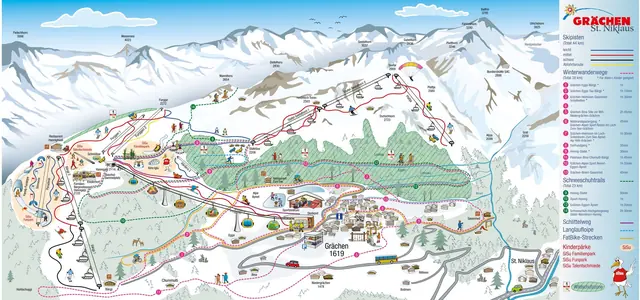 Plan des pistes Grächen