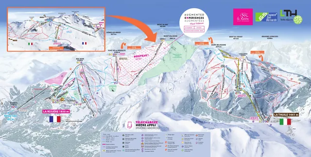 Plan des pistes La Rosiere