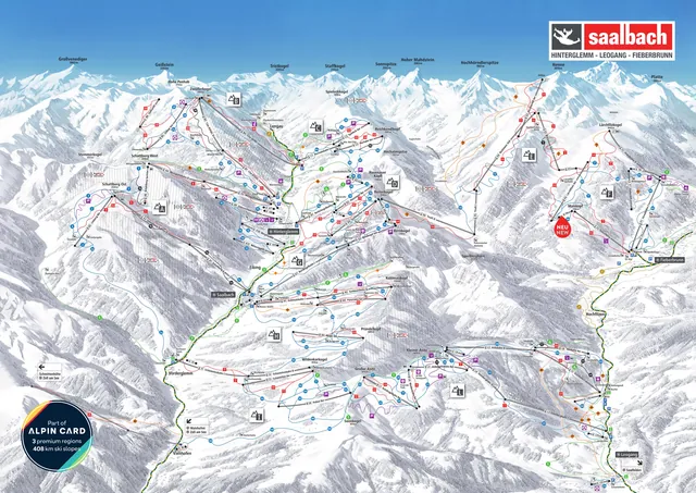 Plan des pistes Leogang