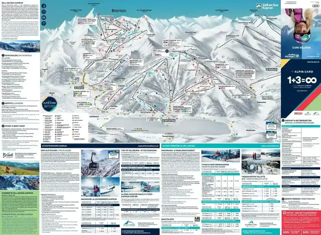 Plan des pistes Zell am See